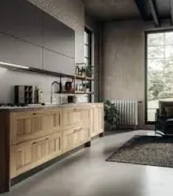 Cucina lineare moderna grigia Cleo 1^Arredo3 Sale