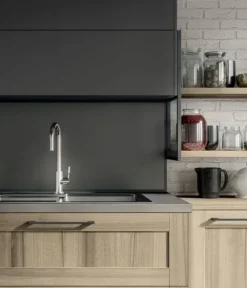 Cucina lineare moderna grigia Cleo 1^Arredo3 Sale