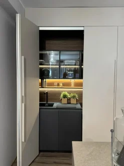Cucina lineare moderna grigia One a soli 15800 Euro^Record Cucine Best