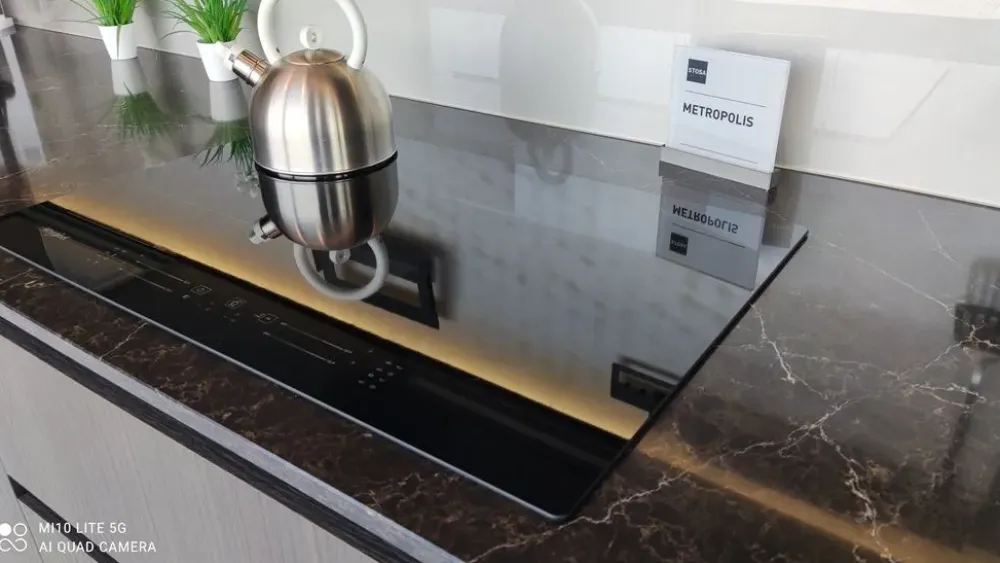 Cucina lineare moderna rovere moro Metropolis^Stosa Discount