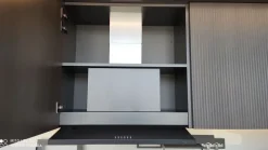 Cucina lineare moderna rovere moro Metropolis^Stosa Discount