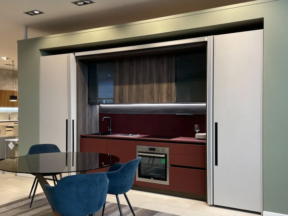 Scavolini Cucina lineare moderna rossa Boxlife- Cucine Lineari|Cucine Moderne