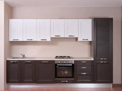 Clearance Cucina lineare moderna rovere moro Mya  smart a soli 3480 Euro Cucine Lineari|Cucine Moderne