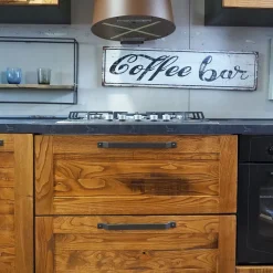 CUCINA lineare Cucina moderna vintage alta legno SCONTATA 59%^Outlet Etnico Discount