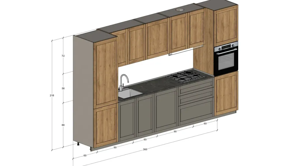 Stosa CUCINA lineare Palio SCONTATA 30%- Cucine Lineari|Cucine Moderne