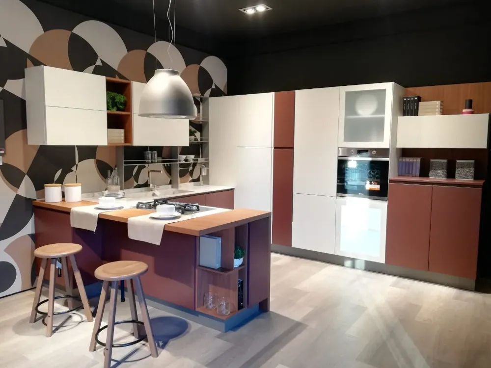 Lube Cucine Cucina Luna OFFERTA OUTLET sconto 62%- Cucine Con Penisola|Cucine Moderne