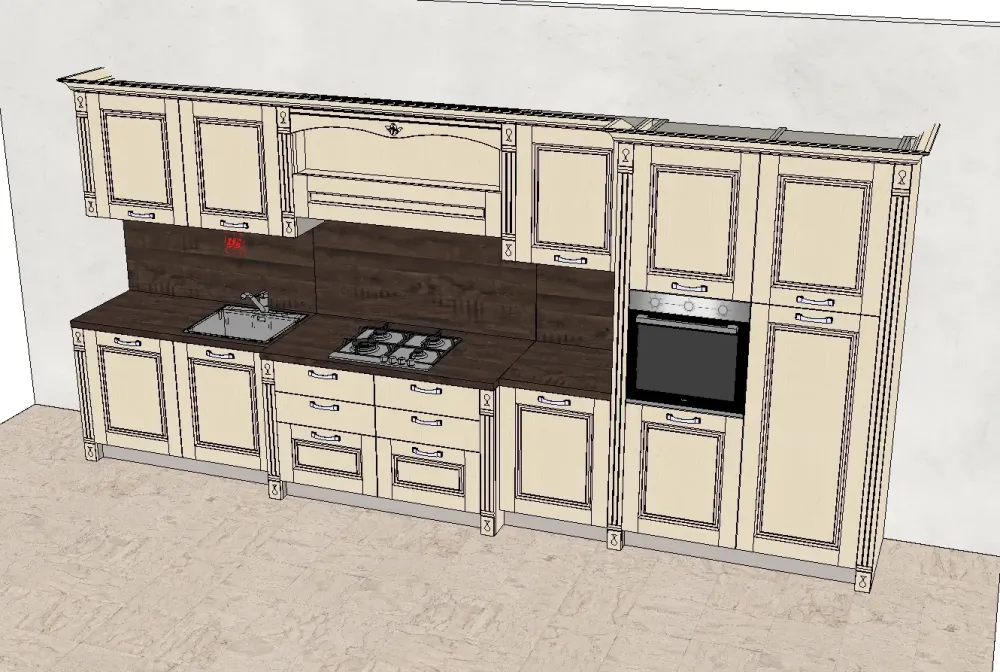 Arredo3 Cucina magnolia classica lineare Verona 4 a soli 7400 Euro- Cucine Lineari