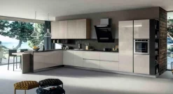 Arredo3 Cucina magnolia moderna con penisola Round 3 a soli 9000 Euro- Cucine Con Penisola|Cucine Moderne