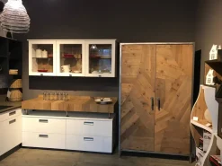 Best CUCINA ad angolo Lab 40, bianco e legno vecchio SCONTATA Cucine Ad Angolo