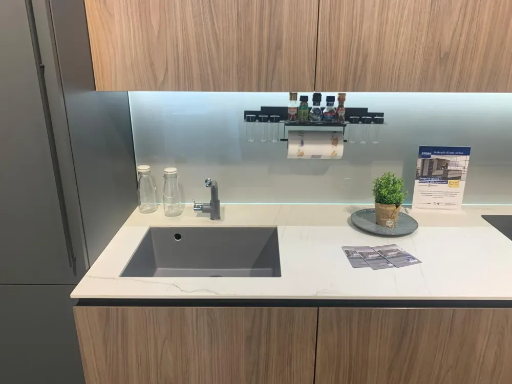 Online Cucina Metropolis moderna grigia lineare scontata 50% Cucine Lineari|Cucine Moderne