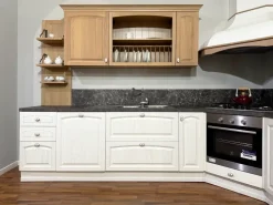 Clearance Cucina Mida classica bianca ad angolo scontata 50% Cucine Ad Angolo
