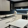 Mobilturi Cucina moderna ad angolo bianca in laminato materico Newmeg- Cucine Ad Angolo|Cucine Moderne