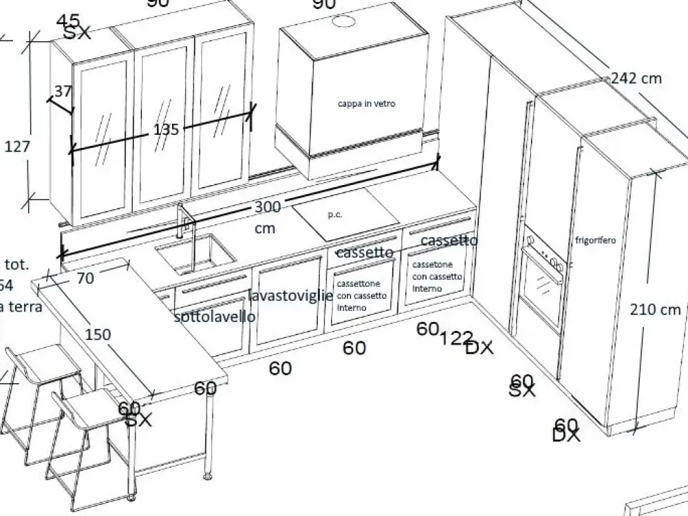 Scavolini Cucina modello Carattere PREZZO SCONTATO 59%- Cucine Con Penisola|Cucine Moderne
