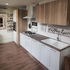 Cucina modello cucina shabby white easy ed effetto rovere PREZZO SCONTATO 42%^Collezione esclusiva Discount