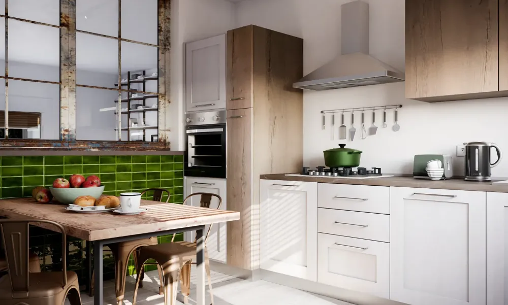 Cucina modello cucina shabby white easy ed effetto rovere PREZZO SCONTATO 42%^Collezione esclusiva Discount