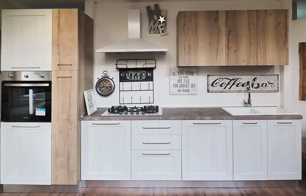 Cucina modello cucina shabby white easy ed effetto rovere PREZZO SCONTATO 42%^Collezione esclusiva Discount