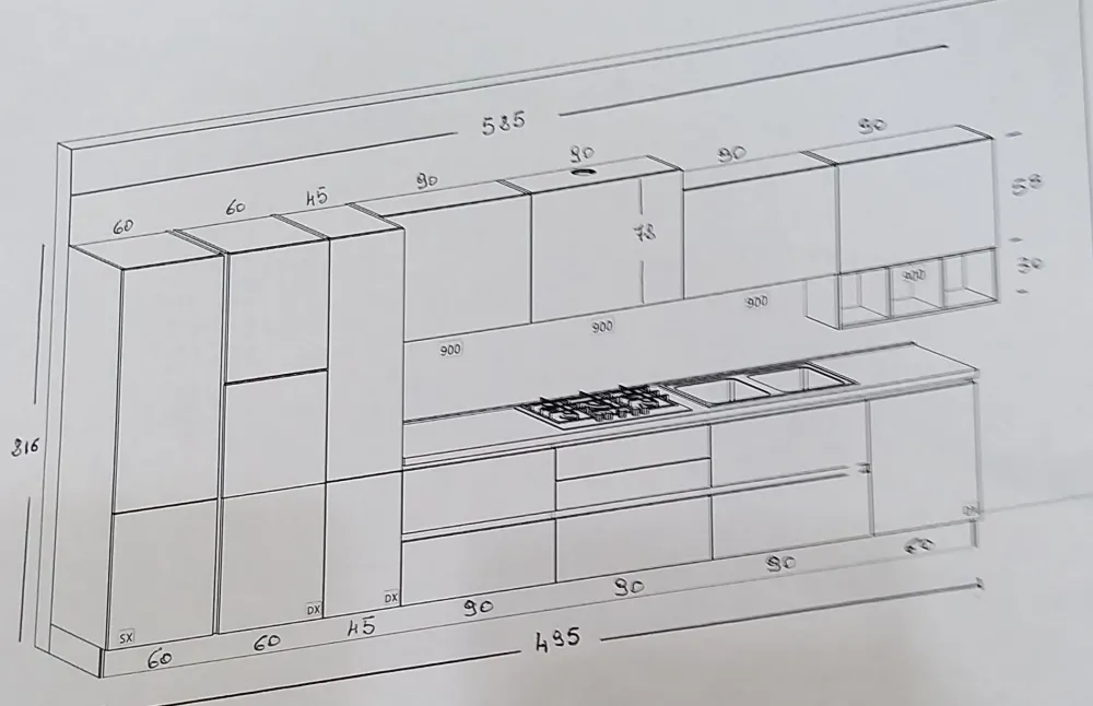 Aran Cucina modello Eva PREZZO SCONTATO 50%- Cucine Lineari|Cucine Moderne