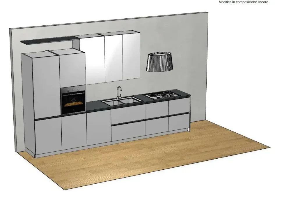 New Cucina Modello joy moderna bianca lineare scontata 51% Cucine Lineari|Cucine Moderne