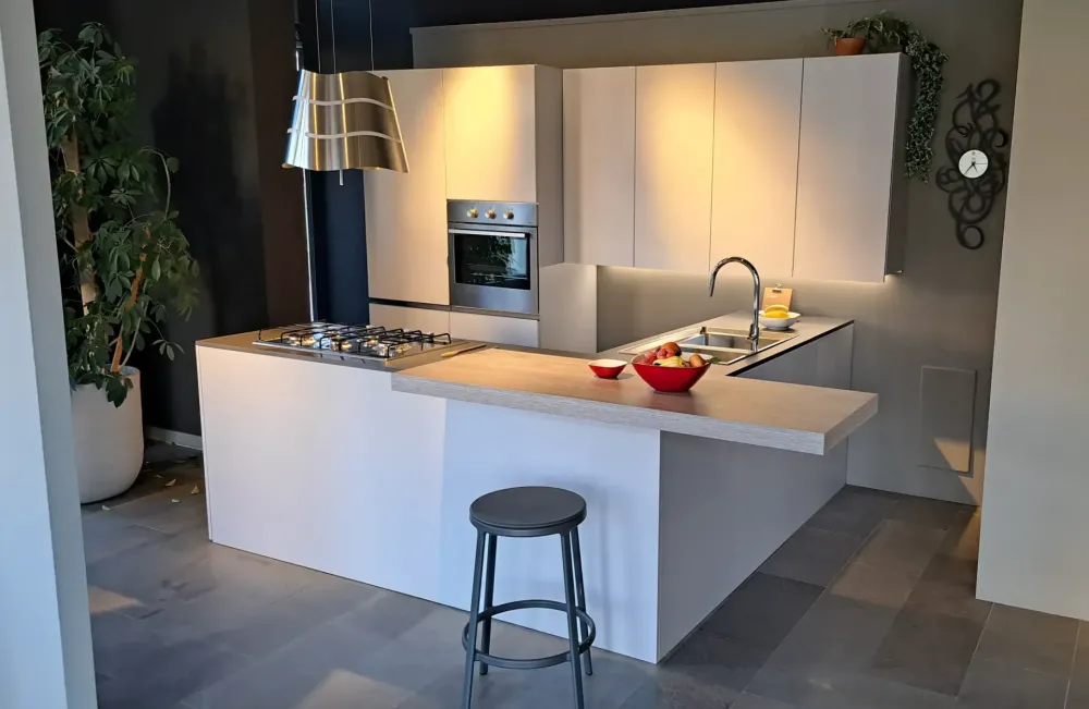 New Cucina Modello joy moderna bianca lineare scontata 51% Cucine Lineari|Cucine Moderne