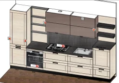 Imab Cucina Modello lipari/capri design rovere chiaro lineare group- Cucine Lineari|Cucine Design