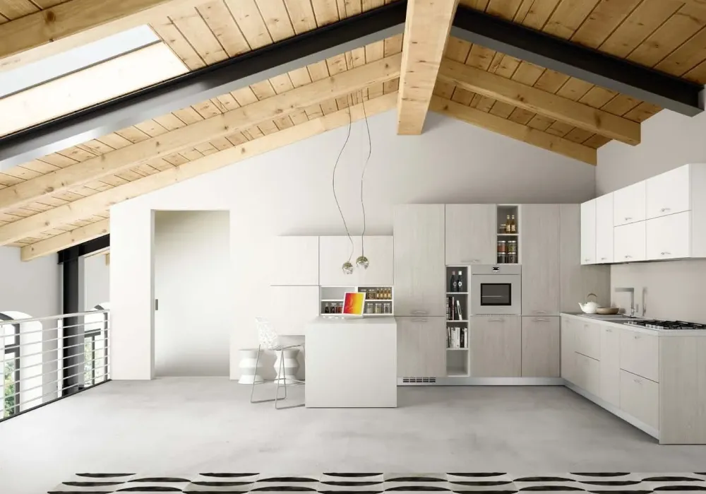 Cucina moderna ad angolo Anzimud 7 a prezzo scontato^Essebi New