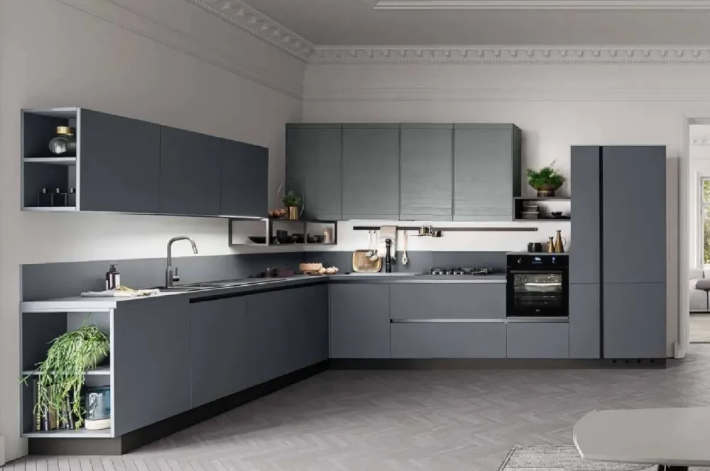 Cucina moderna ad angolo Laccata opaco a prezzo ribassato^Ar-Tre New