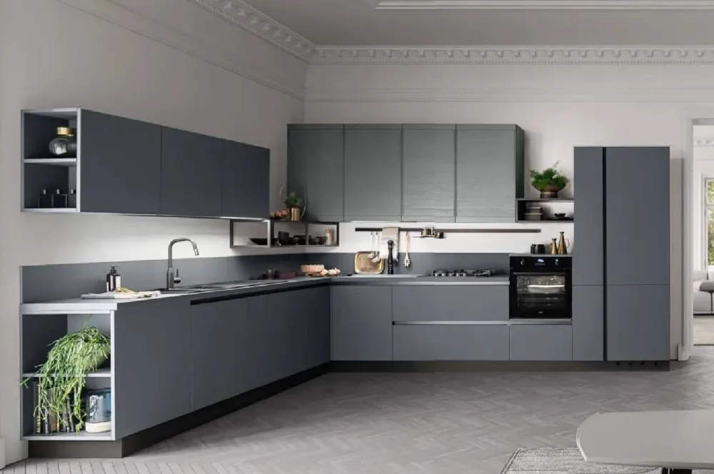 Cucina moderna ad angolo Laccata opaco a prezzo ribassato^Ar-Tre New