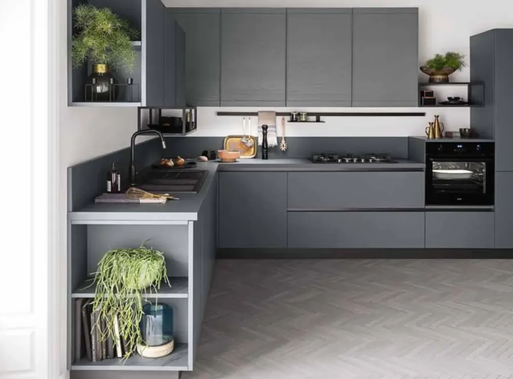 Cucina moderna ad angolo Laccata opaco a prezzo ribassato^Ar-Tre New