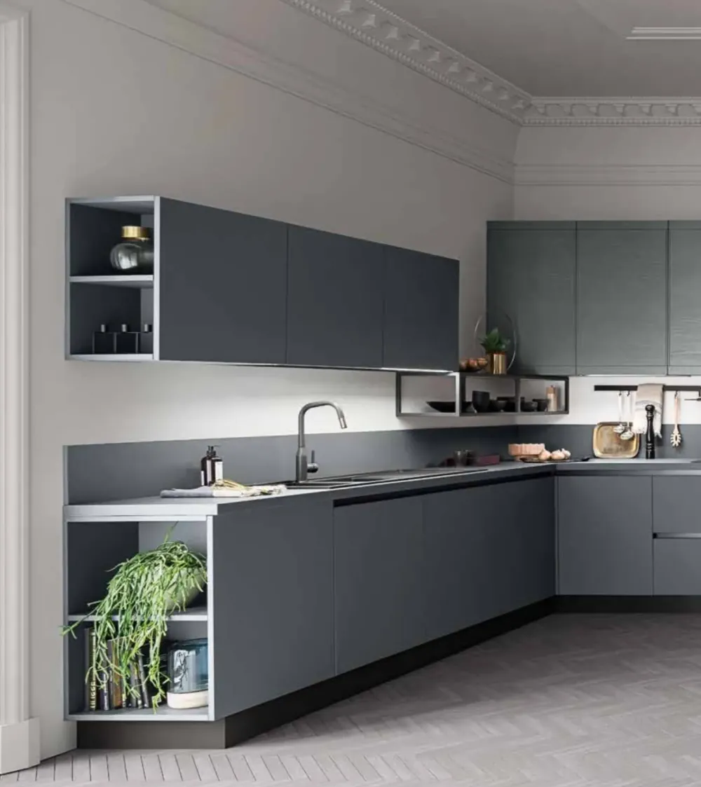 Cucina moderna ad angolo Laccata opaco a prezzo ribassato^Ar-Tre New