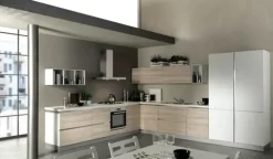 Cucina moderna ad angolo Marylin in rovere chiaro a €6000^Aran Online