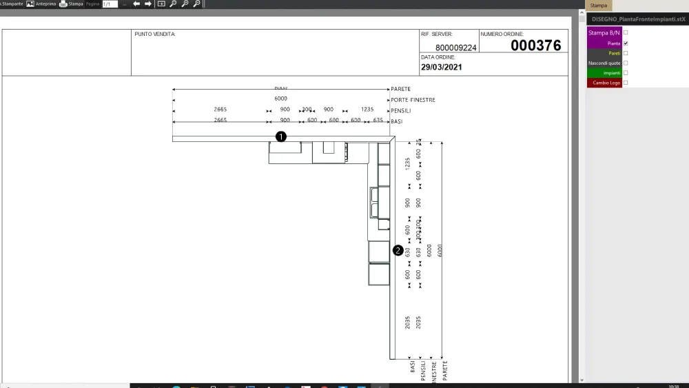 Cucina moderna ad angolo Marylin in rovere chiaro a €6000^Aran Online