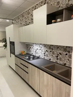 Arrex Cucina moderna bianca lineare Lab scontata- Cucine Lineari|Cucine Moderne