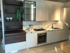 Ar-Tre Cucina moderna bianca lineare Flo evo scontata- Cucine Lineari|Cucine Moderne