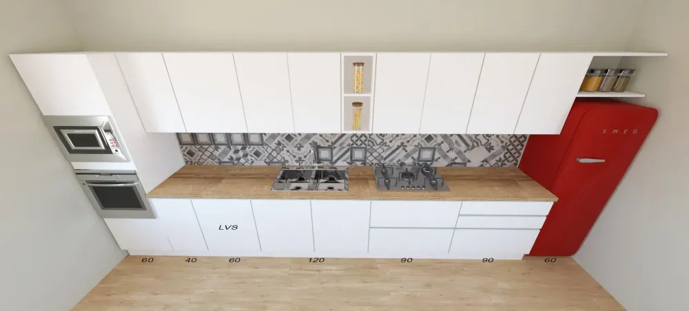 Astra Cucina moderna bianca lineare Line scontata affrettati- Cucine Lineari|Cucine Moderne