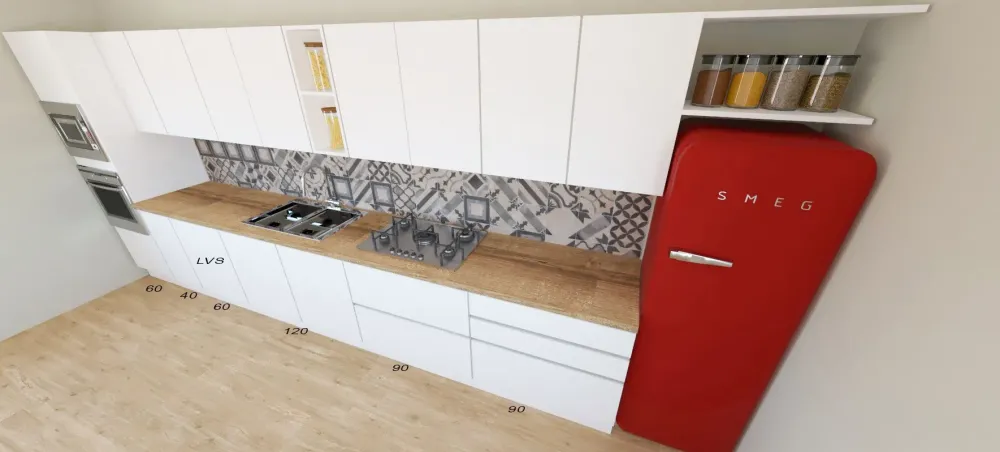 Astra Cucina moderna bianca lineare Line scontata affrettati- Cucine Lineari|Cucine Moderne