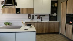 New Cucina moderna bianca ad isola Stratos in Offerta Outlet Cucine Ad Isola|Cucine Moderne