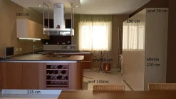 Doimo Cucine Cucina moderna con penisola a prezzo ribassato- Cucine Con Penisola|Cucine Moderne