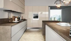 Cucina moderna con penisola Nuovi mondi cucine minimal gola integrata a prezzo ribassato^Collezione esclusiva Hot