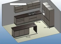 Cucina moderna con penisola Nuovi mondi cucine minimal gola integrata a prezzo ribassato^Collezione esclusiva Hot