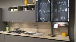 Ar-Tre Cucina moderna grigio lineare Cemento scontata- Cucine Lineari|Cucine Moderne