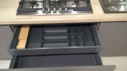 Ar-Tre Cucina moderna grigio lineare Cemento scontata- Cucine Lineari|Cucine Moderne