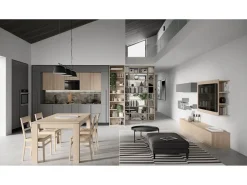 Colombini Casa Cucina moderna grigio lineare Quadra scontata- Cucine Lineari|Cucine Moderne