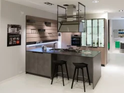 Clearance Cucina moderna grigio con penisola Mia scontata Cucine Con Penisola|Cucine Moderne