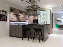Clearance Cucina moderna grigio con penisola Mia scontata Cucine Con Penisola|Cucine Moderne