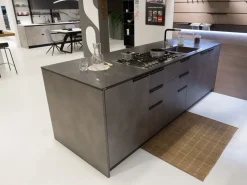 Clearance Cucina moderna grigio con penisola Mia scontata Cucine Con Penisola|Cucine Moderne