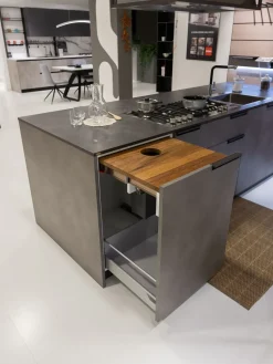 Clearance Cucina moderna grigio con penisola Mia scontata Cucine Con Penisola|Cucine Moderne
