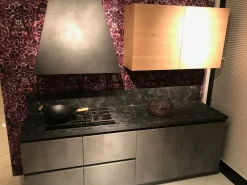 Outlet Cucina moderna in cemento antracite-legno a PREZZI OUTLET Cucine Ad Isola|Cucine Moderne