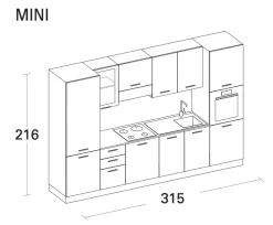 Arrex Cucina moderna lineare 315.- Cucine Lineari|Cucine Moderne