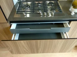 Outlet Cucina moderna lineare Cucina noce dozuki a prezzo ribassato Cucine Lineari|Cucine Moderne