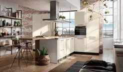 Imab Cucina moderna lineare group Modello capri bianca e rovere a prezzo ribassato- Cucine Lineari|Cucine Moderne
